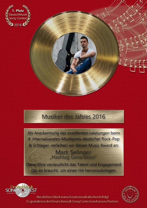 Deutschmusik song contest - Music-Award 2016